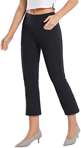 מכנסי יוגה קפרי קפרי של נשים בולף משוך קיץ מזדמן על חותלות סרוגות קפריס עם כיסים קדמיים