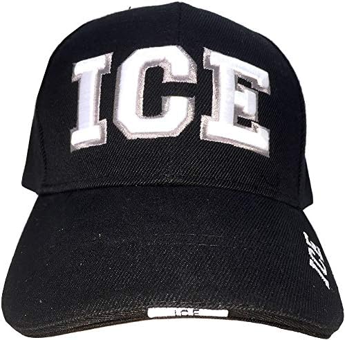 ציוד קצין אכיפת הגירה ומכס, כובע כובע בייסבול רקום 3 ד שחור