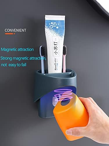 מתקן משחת שיניים DFGADF, מכשיר סחיטת משחת שיניים אוטומטי הגדר אגרוף בחינם, משחת שיניים רכוב על קיר כוס שיניים מחזיק שיניים רב -פונקציונלי, אביזרי אמבטיה הרכבה על קיר