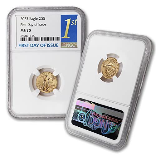 2023 אין סימן מנטה סט של 4 מטבעות נשר זהב אמריקאי MS-70 $ 50 NGC MS70