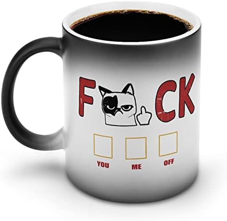 לך תזדיין אותי חתול יצירתי שינוי צבע קרמיקה קפה כוס חום שינוי ספל מצחיק עבור בית משרד