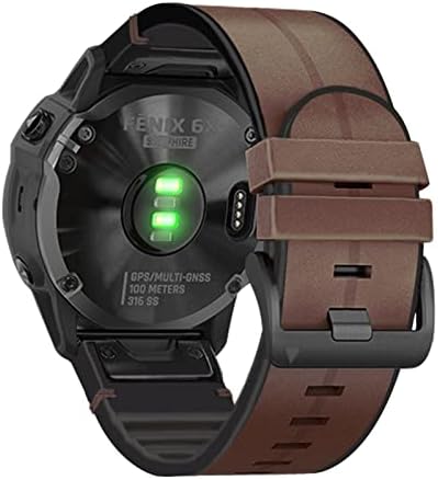 Haodee QuickFit Watch Strap עבור Garmin Fenix ​​7 7x 6 6x Pro 5X 5 Plus 3HR 935 945 S60 Silicone עור אמיתי שעון חכם 22 26 ממ צמיד כף יד