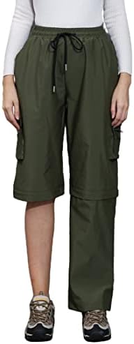 מכנסי מטען יבש מהיר לנשים מכנסיים קלים ומכנסיים עמידים במים עם כיסים עם כיסים