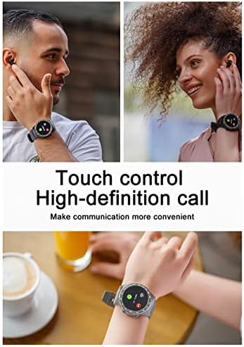 Aipower Wearbuds W26 Smartwatch עם אוזניות אלחוטיות אמיתיות, מונה צג דופק של גשש כושר מונה, שעון חכם עם אוזניות Bluetooth בפנים