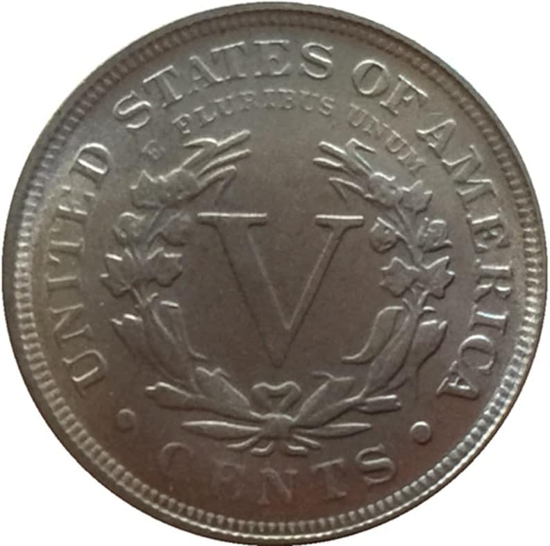 21MM1885 אמריקאי 5 סנט ניקל מטבע מטבע פליז מצופה ניקל מלאכות עתיקות מטבעות זיכרון זרות