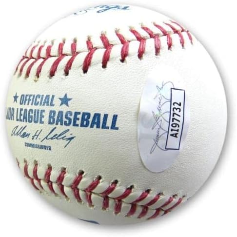 צ'אק פינלי חתם על חתימה בייסבול קליפורניה מלאכים JSA AI97732 - כדורי בייסבול חתימה