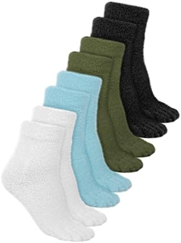4 זוגות גרבי אצבעות נשים גרבי בוהן צבעוניות גרביים מטושטשות חמש גרבי אצבעות חמות לנשים חורף ריצות אתלטית מזדמנת