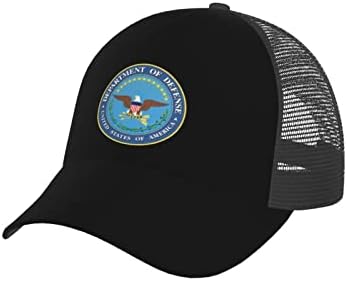LIFANGMI ארצות הברית מחלקת ההגנה חותם כובע בייסבול נושם מעוקל כובעי רשת שוליים כובעי הגנה כובעים כובע משאיות מתכווננות לגברים נשים שחור