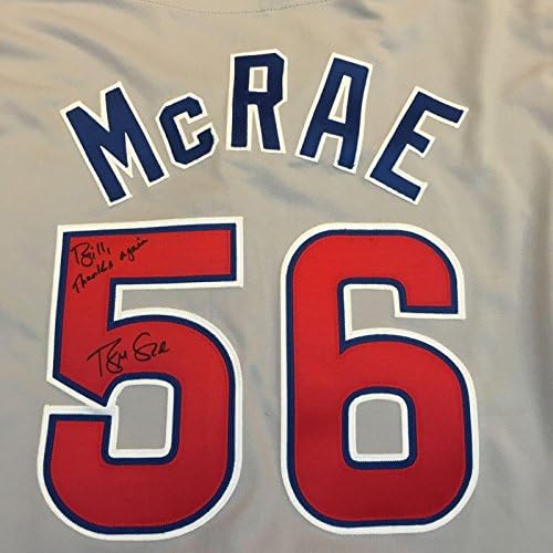 1995 Brian McRae משחק חתום השתמש בשיקגו קאבס ג'רזי - משחק MLB משומש גופיות