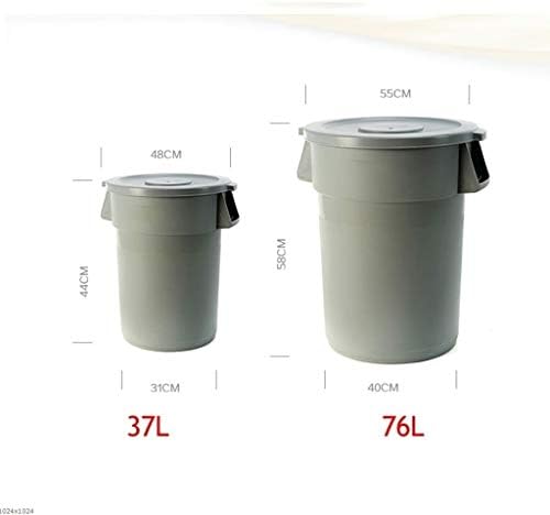 זבל יכול לפסולת סל רב-תכליתית עם קיבולת גדולה זבל פלסטי יכול לחומר גלם חומר חבית מסעדה פסולת מטבח עם מכסה דלי אחסון עגול 37L/76L פסולת פסולת פסולת פסולת אמבטיה
