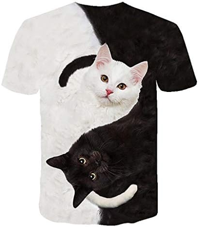 חולצת נשים 3D הדפסת חתול חולצת טריקו טריקו קז'ואס טופ טופיות קיץ שרוול קצר חולצה חובבי חיות מחמד מתנה 2023 קז'ה קז'ואל מתאים