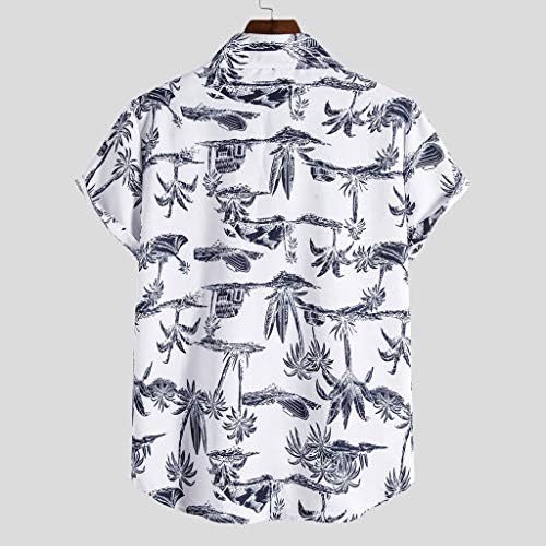 XXBR Mens קיץ חולצה הוואי כפתור שרוול קצר למטה חולצות טרופיות