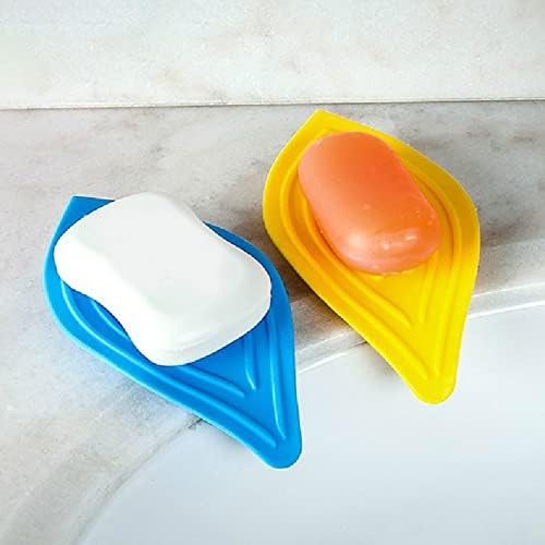 צלחת סבון Ieasefzh למקלחת סבון סבון טבעת החלקה רב-פונקציונלית עוזבת כיור קופסת סבון ניקוז ומחזיק ספוג נקי מיכל מגש נטול אגרוף לכלי אמבטיה