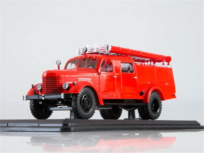 התחל דגמי בקנה מידה ברית המועצות ZIS-50 PMZ-17 כבאית כבאית 1/43 ABS משאית ABS דגם שנבנה מראש