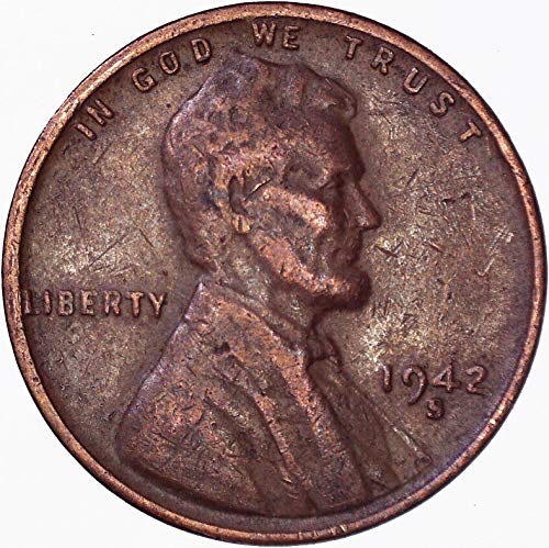 1942 ס לינקולן חיטה סנט 1 סי מאוד בסדר