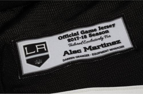 ALEC MARTINEZ LOS ANGELES KINGS משמשת משחק 27 ג'רזי שחור מעונת NHL 2017-18 - גודל 56 - משחק השתמשו ב- NHL גופיות