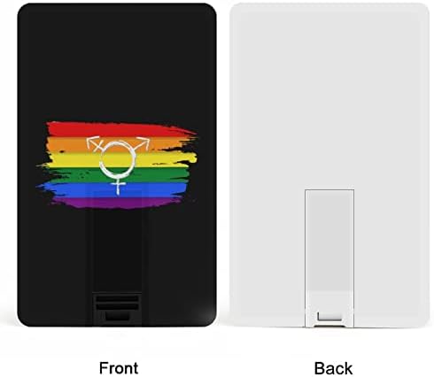 דגל קשת בצבעי קשת גאווה גאווה USB 2.0 מכשירי פלאש צורת כרטיס אשראי זיכרון