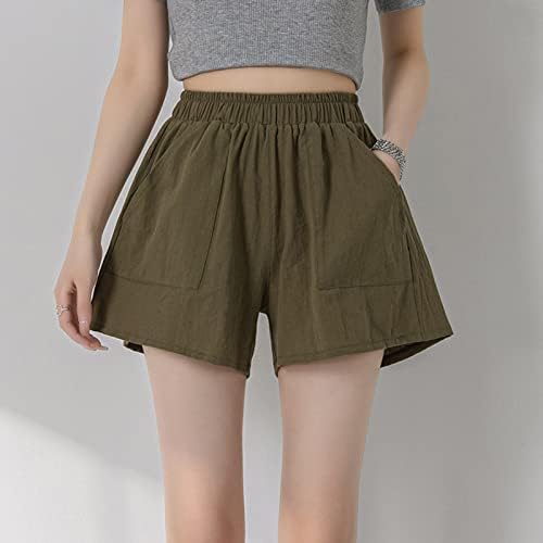 מכנסיים קצרים של חוף Lcziwo לנשים מכנסי הסוואה חמודים של קיץ מזדמן מותניים אלסטיים מכנסיים קצרים קלים משקל קלים