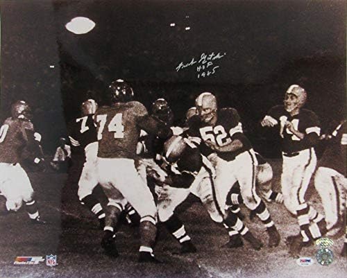 פרנק גטסקי קליבלנד בראונס HOF עם חתימה/רשום 16x20 צילום PSA 140148 - תמונות NFL עם חתימה