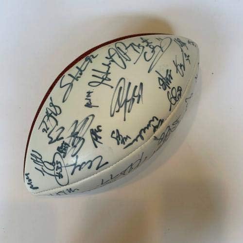 2004 Pro Bowl NFC חתום כדורגל 60 SIGs! Michael Strahan PSA DNA COA - כדורגל חתימה