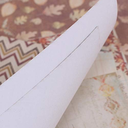 יארומי סתיו נייר ריבוט עם נושא סתיו, ניירות בדוגמת 6 × 6 אינץ 'עלים מוזהבים כרטיסי נייר נייר כרית הקציר רקע יפהפה לעיצוב תפאורה דפי צד אחד דפוס צדדי אוסף 24 גיליונות