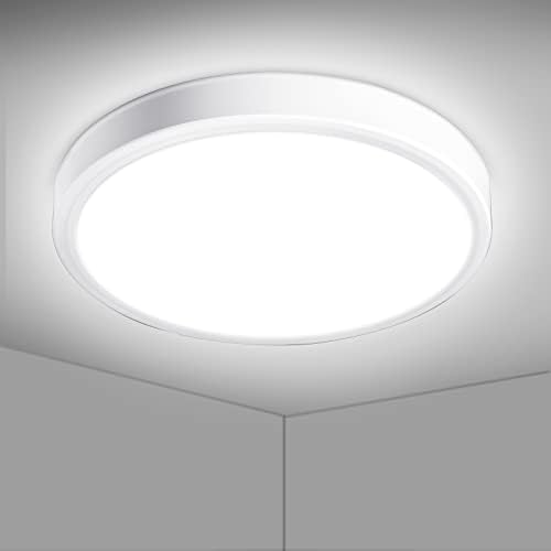 ADV-ONE 18W מתקן תאורת תקרת LED, 9 אינץ 'סומק מתקן תאורה, מנורת תקרה לחדר שינה, מטבח, חדר אמבטיה, מסדרון, חדר כביסה, 1600 לומן, 4000 אלף אור לבן לבן