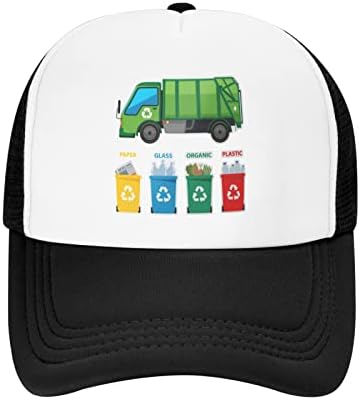 כובע נהג משאית של בני יפיידל, משאיות אשפה יום ניהול פסולת כובע בייסבול רשת לבנים ולבנות