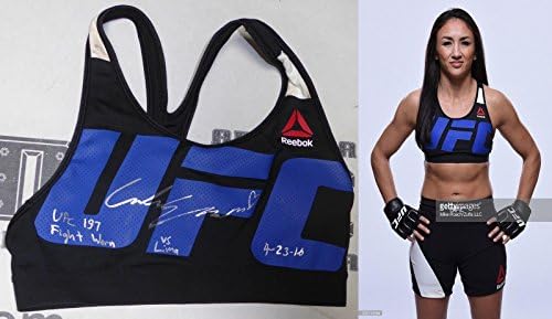 קרלה אספרזה חתמה על UFC 197 קרב שחוק משומש חזיית ספורט PSA/DNA Autograpt