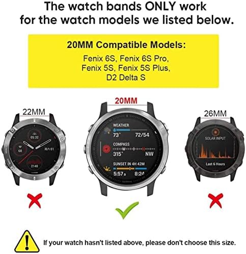Brart Smart Watch Band 20 ממ רצועת שעון רצועת שעון עבור Garmin Fenix ​​7S 6S/6S Pro 5S 5S בתוספת שעון חכם סיליקון Quick EasyFit Corea