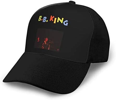 כובעי בייסבול לגברים/נשים למכסה בייסבול של BBB קינג, כובעי נוער כובע חוף מתכוונן לפעילויות חיצוניות שחור