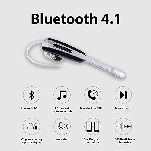אוזניות Tek Styz התואמות ל- Sony E6853 באוזן Bluetooth רעש אלחוטי