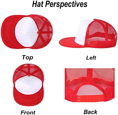 Funkeet 7 חבילה כובע Snapback ריק סובלימציה שטוחה שטר משאית כובע היפ הופ גב גב כובע בייסבול לגברים נשים