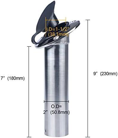 2 חבילות נירוסטה סומק סומק מחזיק חכה מחזיק מלוטש אוגן יאכטה ימית RV כבד