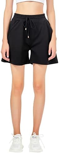 מכנסי זיעה של ריטיריקו לנשים לנשים אימון מכנסי טרקלין קצרים בכיס אתלטי מזדמן פיג'מה לקיץ