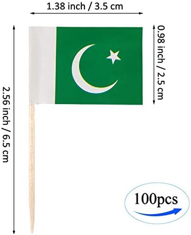 JBCD פקיסטן דגל קיסם פקיסטני מיני דגלי טופר קטן