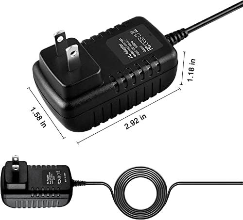 מתאם Guy-Tech 12V AC/DC תואם לברוקסטון HDMI Pocket DLP מקרן קולנוע ביתי נייד Ingenico AL10105A מכונת מסוף חיוב 12VDC קיר כבל אספקת חשמל כבל בית מטען סוללה