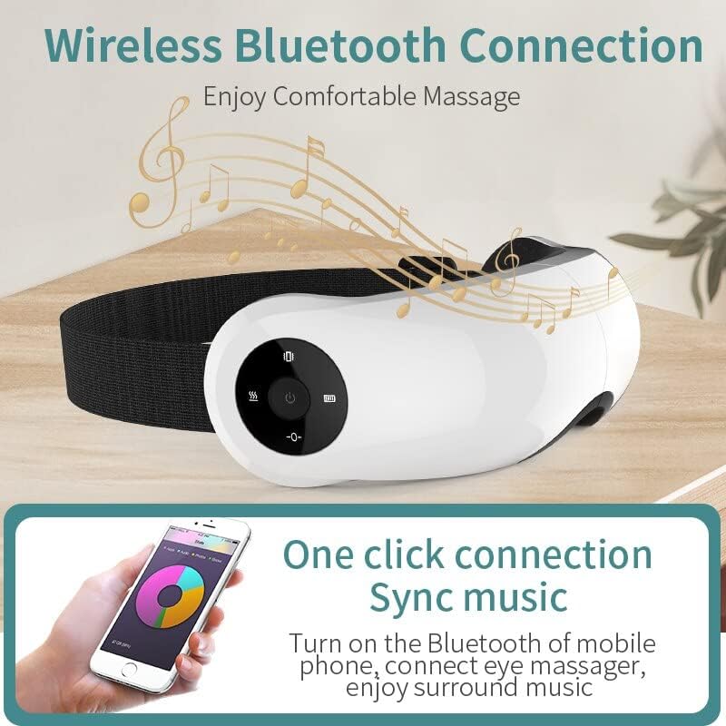 Chezmax חכם כרית אוויר רטט עיניים עיניים חימום Bluetooth Music Music Eye Demantrumen Compress