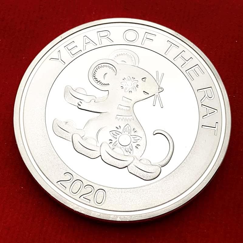 שנת גלגל המזלות של 2020 Gengzi שנה של אוסף מטבעות זיכרון מצופה כסוף של בעלי חיים חולדה
