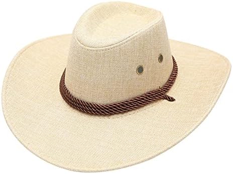 כובע קאובוי גברים 7 1/2 מבוגר סולידי קיץ קיץ מערבי מערבי קאובוי כובע שמש כובע קאובוי לנשים נוצץ