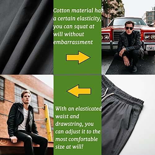 מכנסי מטען של Aifarld מכנסיים רצים אופנה מכנסי הליכה ארוכים מכנסי כותנה לגברים ללבוש מזדמן ספורט כדורסל חיצוני