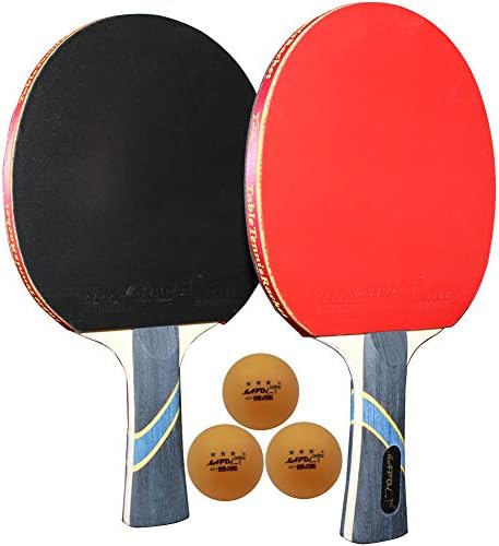 מארז Mapol 2 של 4 כוכבים מקצועיים פינג פינג פונג משוט אימונים מתקדם מחבט טניס עם מארז נשיאה