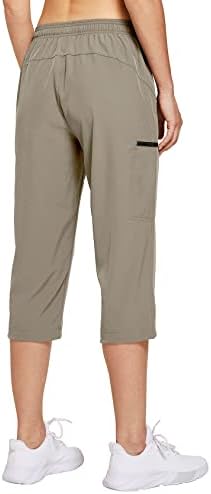 מכנסי טיול מטען של Fitst4 מכנסי קפריס קלים קלים מהיר יבש עמיד מים עמידים בפני מכנסי רוכסן בכיסי רוכסן