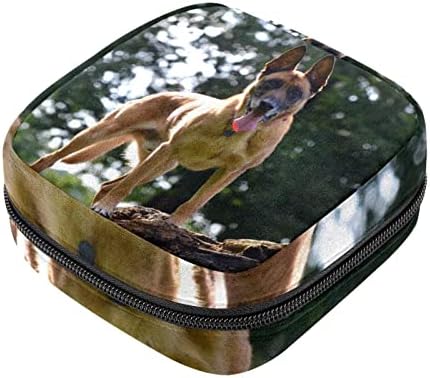 תיק תקופת אחסון מפיות סניטרי נייד לנשים לנשים מפית סניטרית, כלב עץ יער