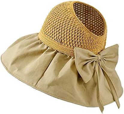 כובעי חוף קרם הגנה קיץ לנשים כובע שמש קש מזדמן כובע שוליים רחב כובע UV הגנה על כובעי נופש חיצוניים כובעי נופש