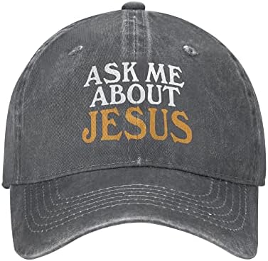 לשאול אותי על ישו כובע מתכוונן אופנה כובע מזדמן כובע משאית כובע אבא כובע יוניסקס