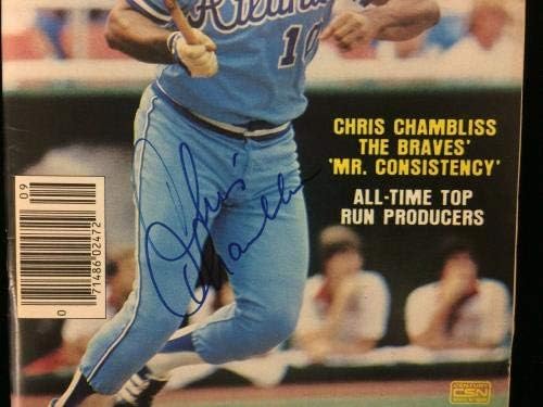 כריס צ 'מבלייס חתם בספטמבר 1983 מגזין בייסבול דייג' סט שלם-מגזינים עם חתימות של ליגת הבייסבול