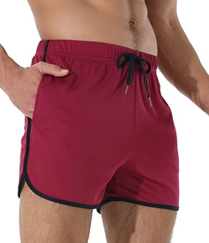 מכנסיים קצרים של Suwangi גברים קצרים 3 אינץ 'מכנסיים קצרים אתלטי יבש מהיר לגברים, נושמים מכנסי כושר פיתוח גוף עם כיסים עם כיסים