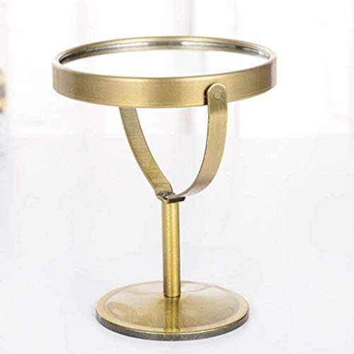 Llryn כפול -צדדי מואר איפור - מראה שולחן הכן למראה גילוח לחדר אמבטיה מראה קידוש מראה יהירות קוסמטית כרום זהב