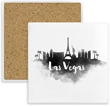 Las Vegas America ציון דרך דיו ציור עירוני כיכר ספל ספל ספל אבן סופגת למשקאות 2 יחידות מתנה