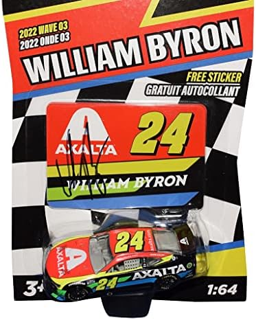 חתימה 2022 ויליאם ביירון 24 Axalta Racing Racing NASCAR CUNTORMINTS WAVE 03 חתום 1/64 מכונית DIECAST אספנית עם COA